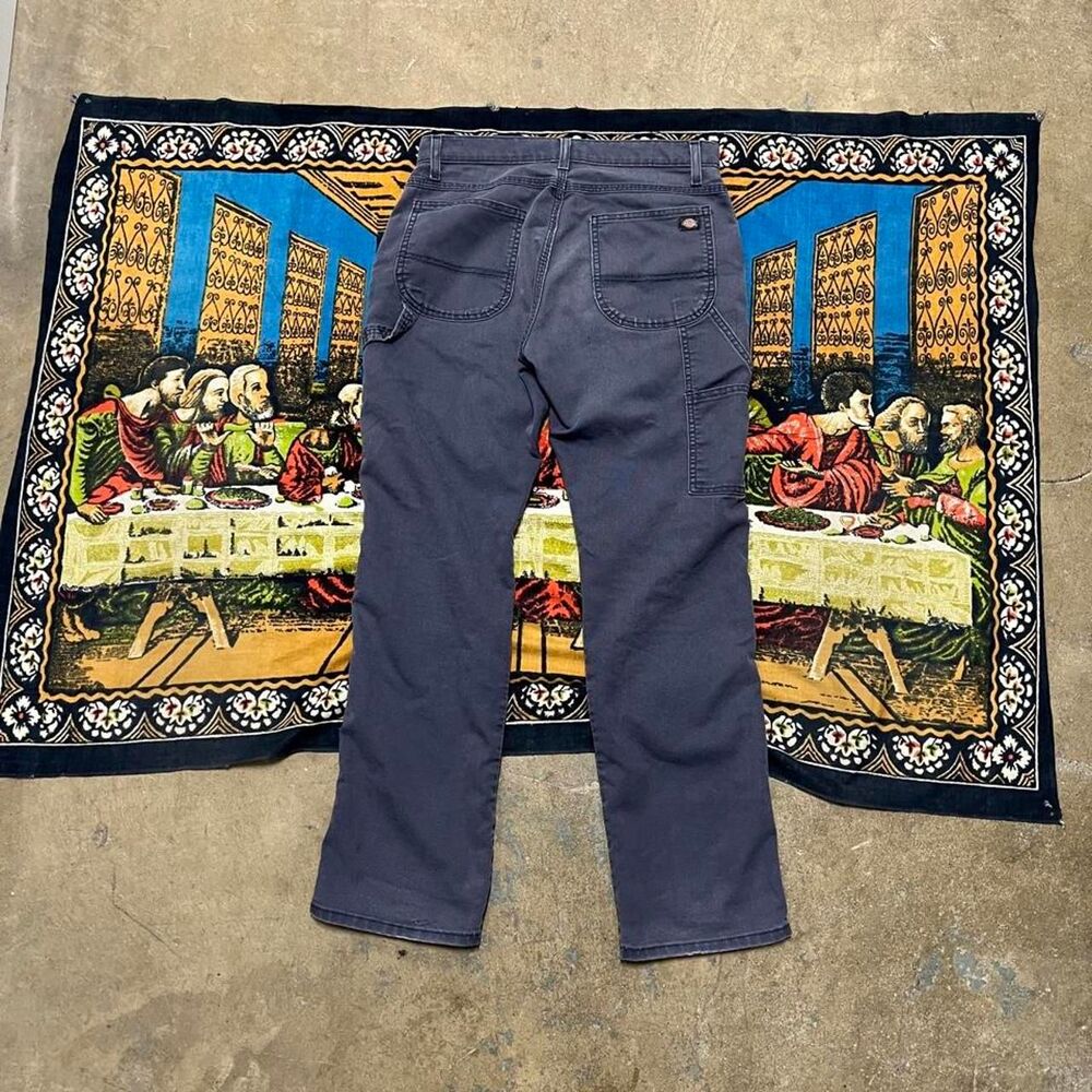 Dickies blue carpenter pants Size 32 x 32 faded double knee workwear y2k jeans